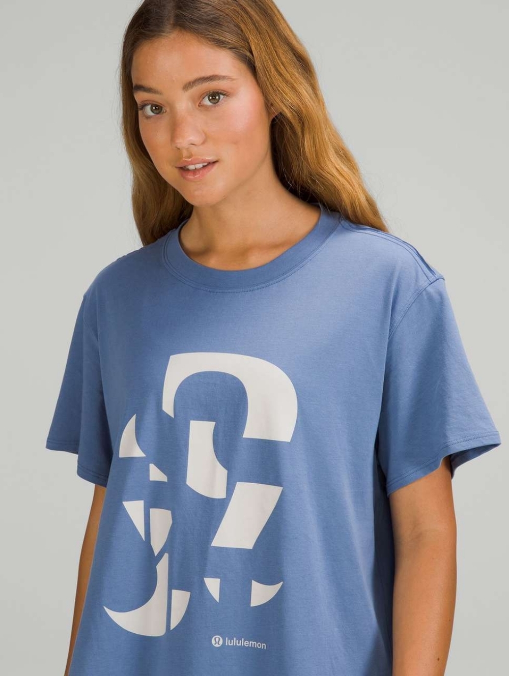 Lululemon Shirt Womens 1X Blue All Yours Boyfriend Tee Performance Gym Athletic